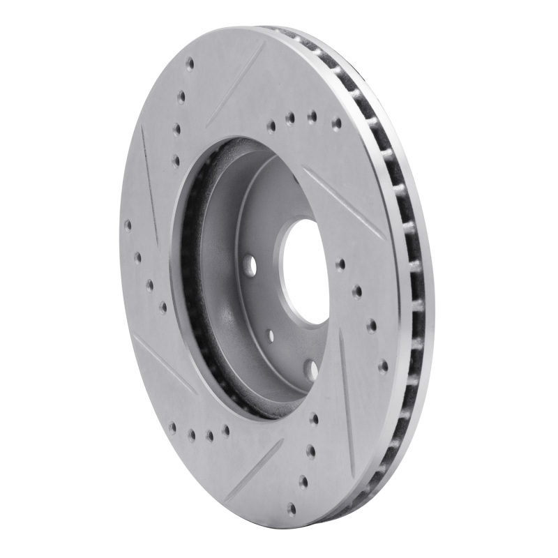 Picture of R1 04-10 Chevrolet Epica (Mexico) Front Right Drilled & Slotted Silver Brake Rotor