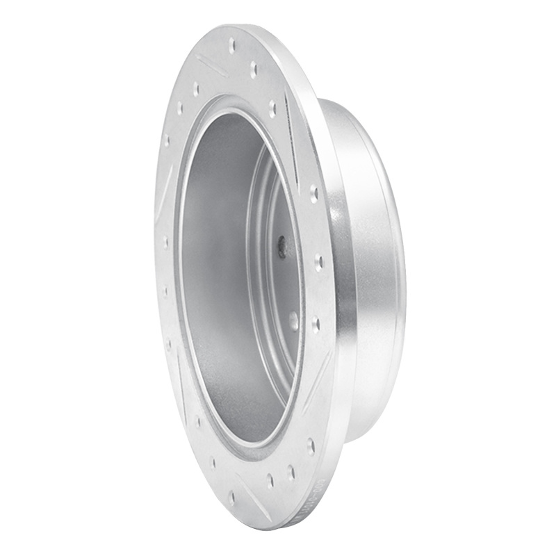 Picture of R1 04-10 Chevrolet Optra (USA/Canada) Rear Left Drilled & Slotted Silver Brake Rotor