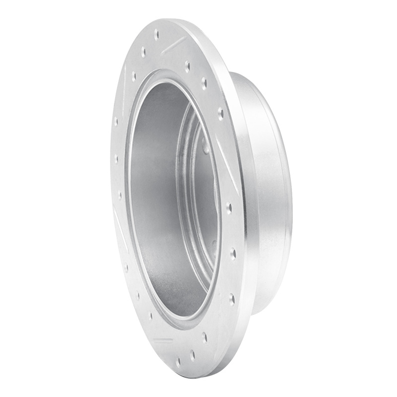 Picture of R1 04-10 Chevrolet Optra (USA/Canada) Rear Right Drilled & Slotted Silver Brake Rotor