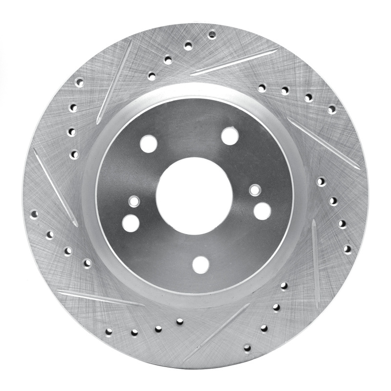 Picture of R1 06-17 Suzuki Grand Vitara Front Left Drilled & Slotted Silver Brake Rotor