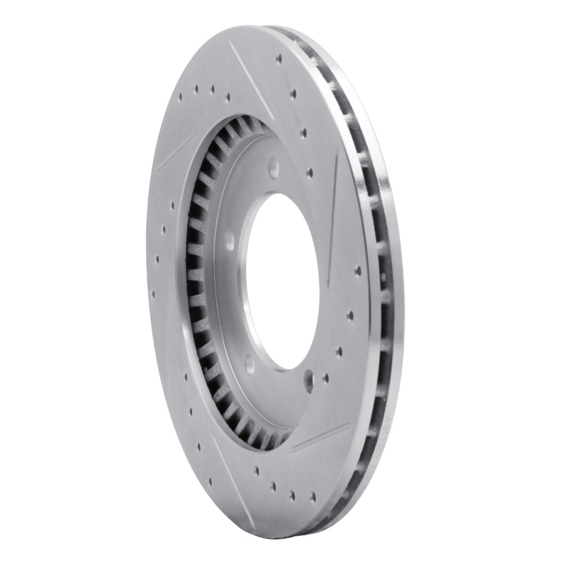 Picture of R1 99-08 Chevrolet Tracker Front Left Drilled & Slotted Silver Brake Rotor
