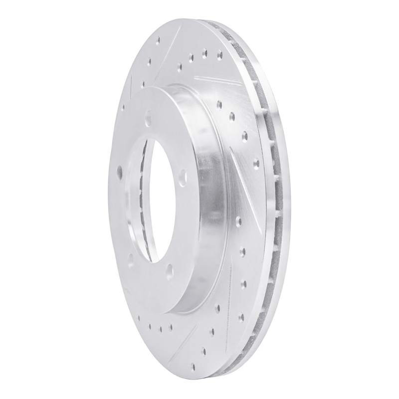 Picture of R1 96-98 Suzuki SIDEKICK Front Left Drilled & Slotted Silver Brake Rotor