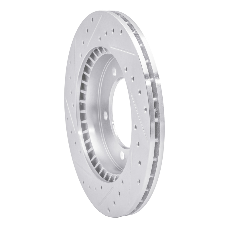 Picture of R1 96-98 Suzuki SIDEKICK Front Right Drilled & Slotted Silver Brake Rotor