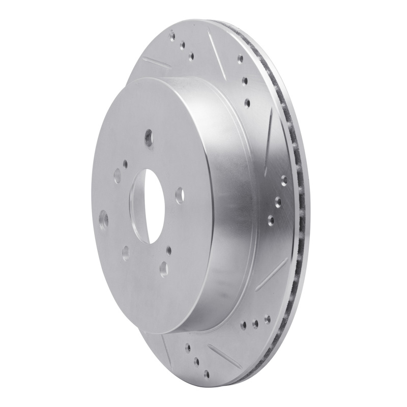 Picture of R1 09-17 Suzuki Grand Vitara (Mexico) Rear Right Drilled & Slotted Silver Brake Rotor