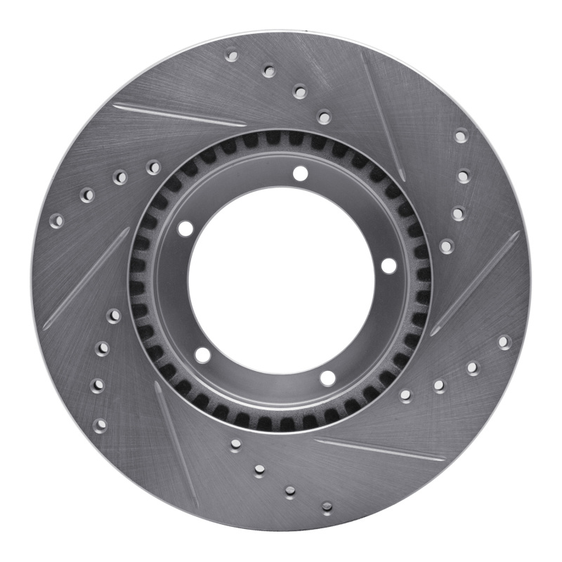 Picture of R1 67-88 Porsche 924 Front Left Drilled & Slotted Silver Brake Rotor