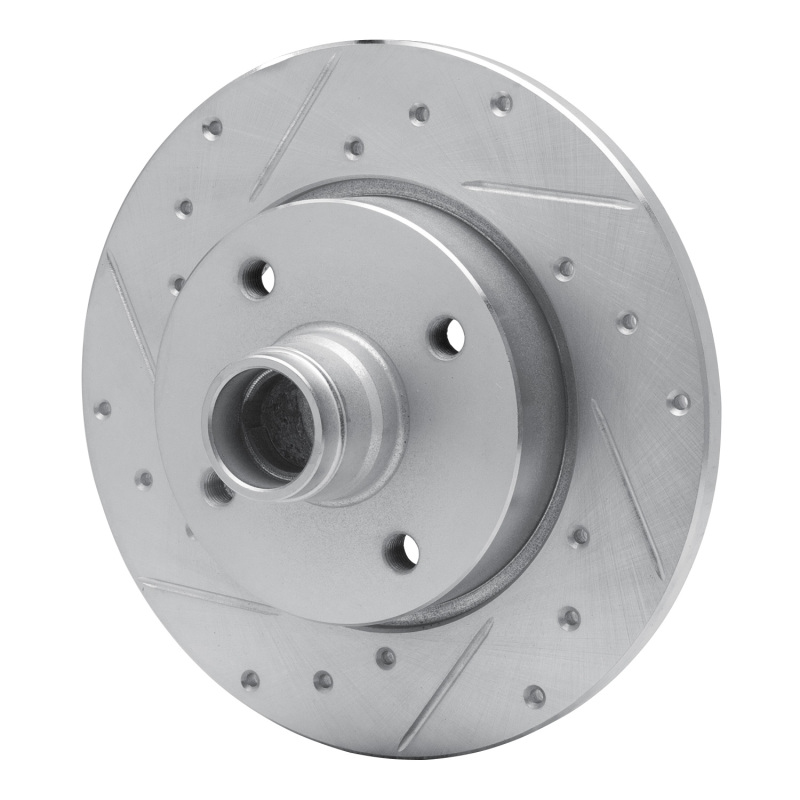Picture of R1 76-84 Porsche 924 Front Left Drilled & Slotted Silver Brake Rotor