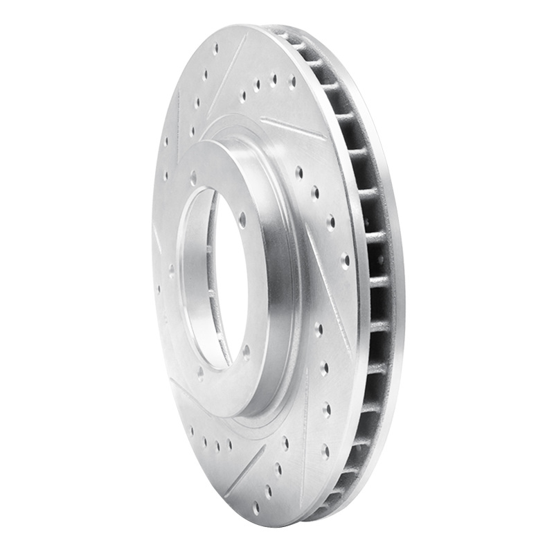 Picture of R1 86-86 Porsche 944 Turbo Front Left Drilled & Slotted Silver Brake Rotor