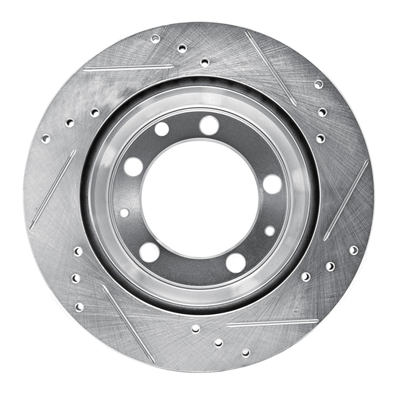 Picture of R1 77-88 Porsche 928 Rear Left Drilled & Slotted Silver Brake Rotor