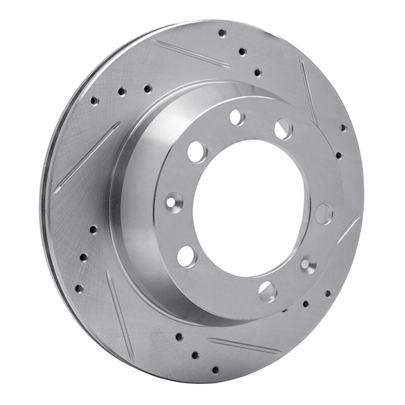 Picture of R1 77-88 Porsche 924 Rear Right Drilled & Slotted Silver Brake Rotor