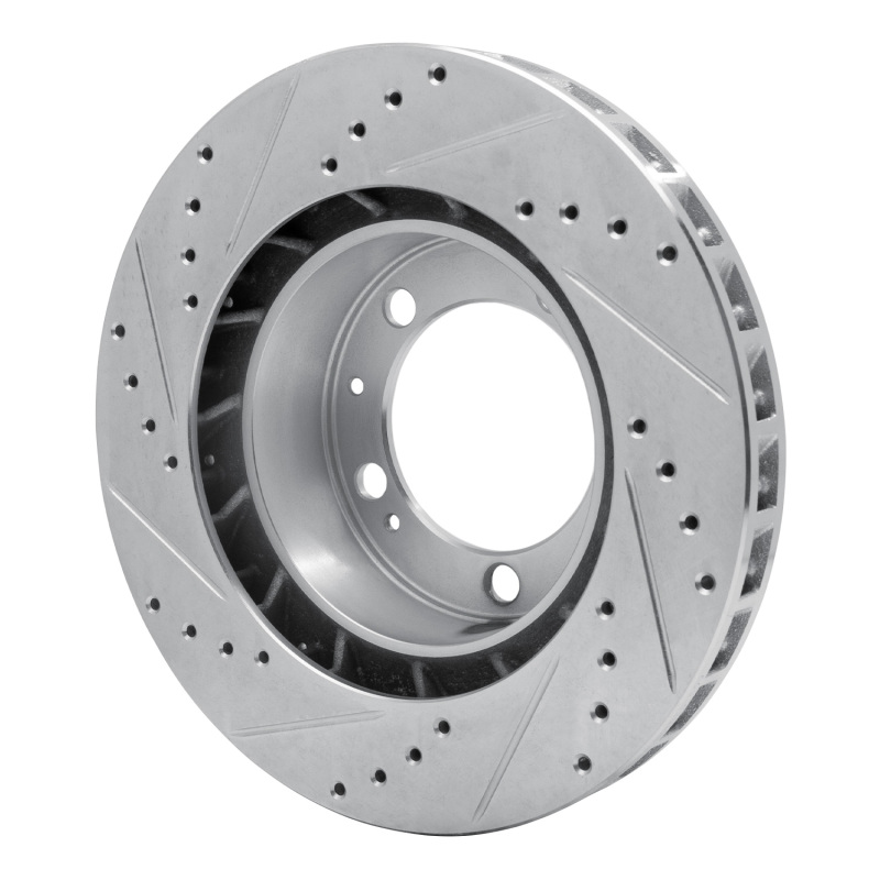 Picture of R1 86-91 Porsche 928 Left Front Drilled & Slotted Silver Brake Rotor
