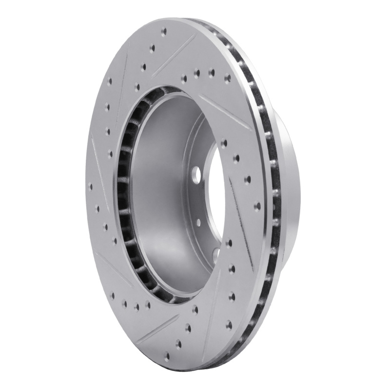 Picture of R1 87-89 Porsche 944 Except Turbo Front Right Drilled & Slotted Silver Brake Rotor