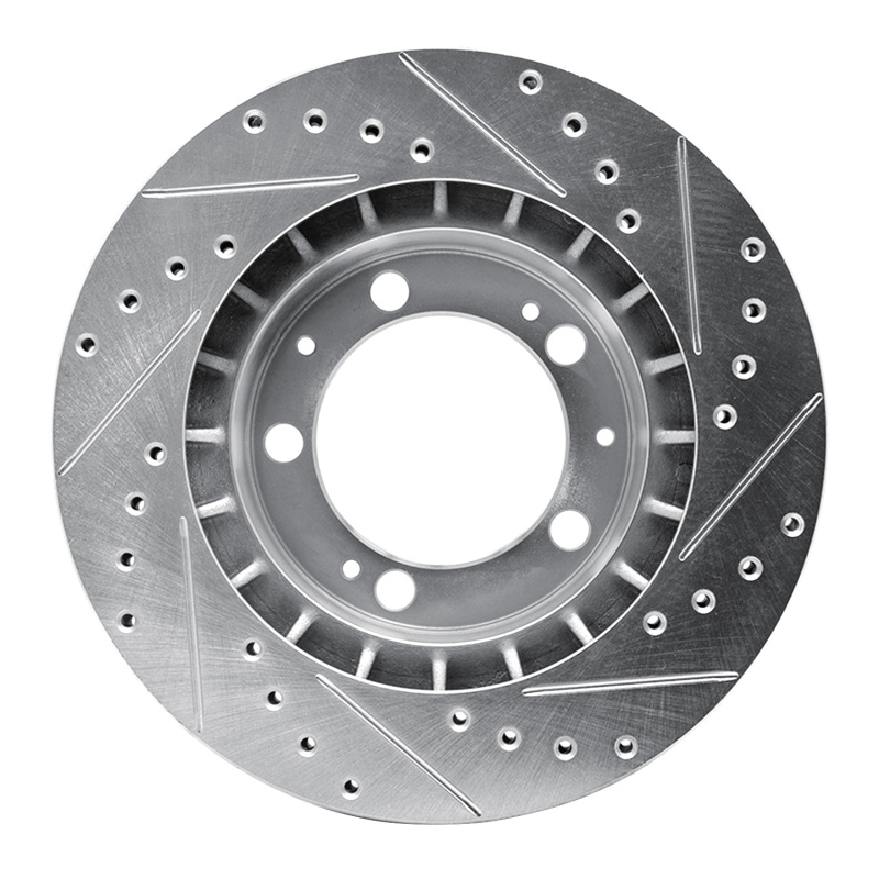 Picture of R1 89-97 Porsche 911 Front Left Drilled & Slotted Silver Brake Rotor