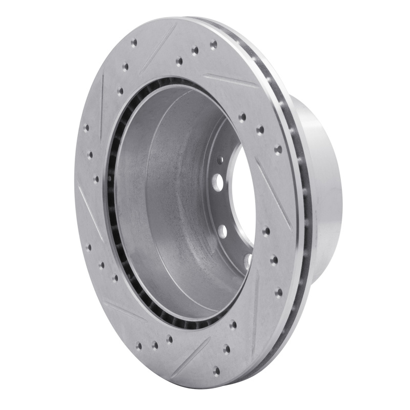 Picture of R1 87-89 Porsche 944 Except Turbo Rear Right Drilled & Slotted Silver Brake Rotor