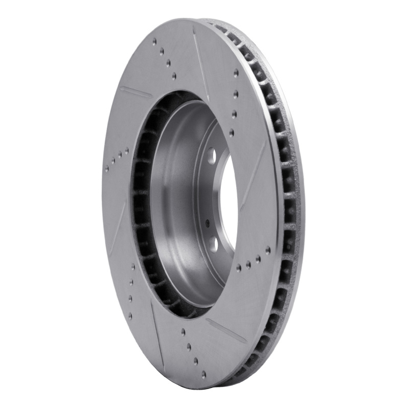Picture of R1 97-04 Porsche Boxster Front Left Drilled & Slotted Silver Brake Rotor