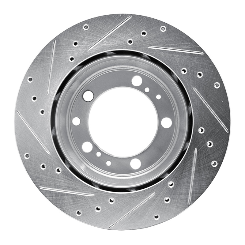 Picture of R1 91-97 Porsche 911 Left Rear Drilled & Slotted Silver Brake Rotor
