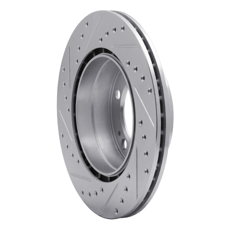 Picture of R1 97-04 Porsche Boxster Rear Right Drilled & Slotted Silver Brake Rotor