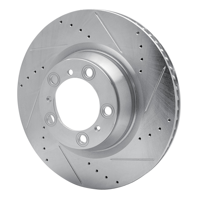 Picture of R1 07-16 Porsche 911 Left Rear Drilled & Slotted Silver Brake Rotor