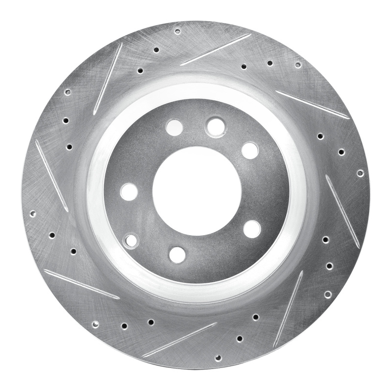 Picture of R1 05-18 Porsche CAYENNE Rear Left Drilled & Slotted Silver Brake Rotor