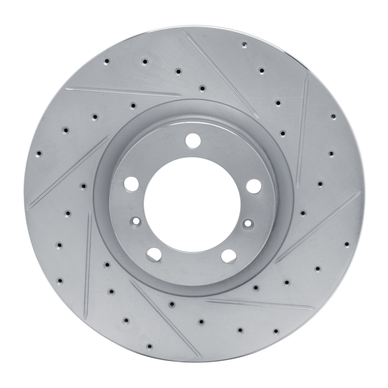 Picture of R1 10-24 Audi RS e-Tron GT Right Front Drilled & Slotted Silver Brake Rotor