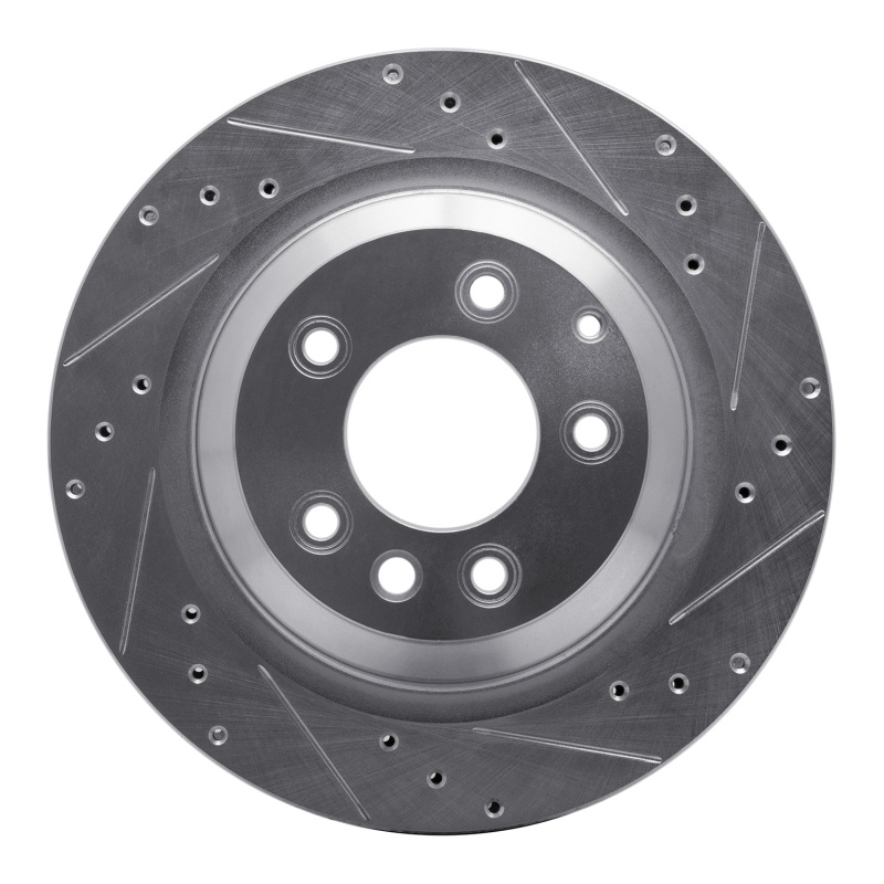 Picture of R1 05-18 Porsche CAYENNE Rear Right Drilled & Slotted Silver Brake Rotor