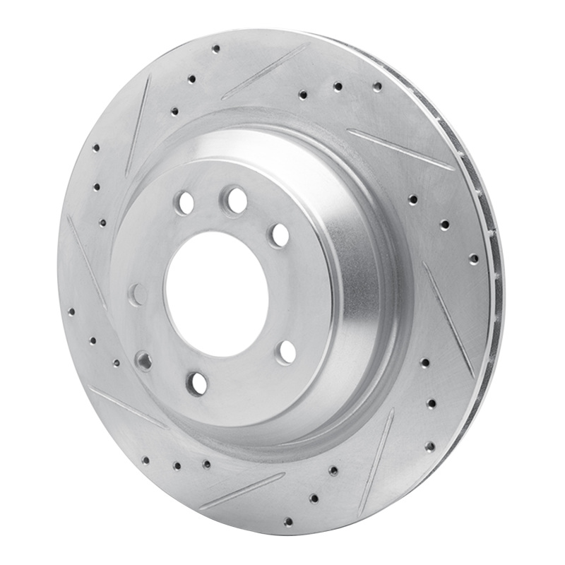 Picture of R1 05-18 Porsche CAYENNE Rear Left Drilled & Slotted Silver Brake Rotor