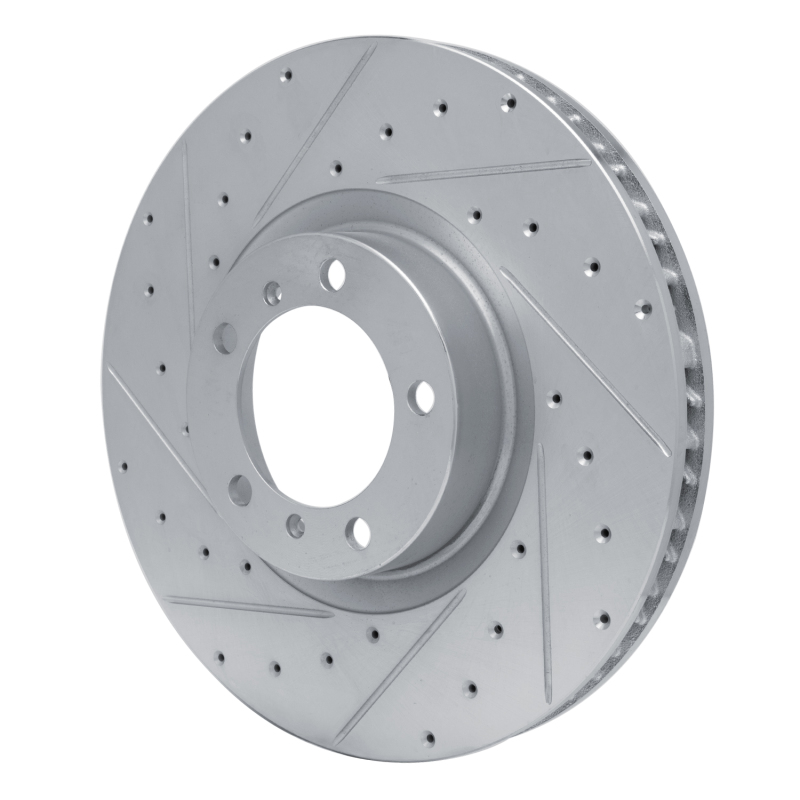 Picture of R1 10-24 Audi RS e-Tron GT Left Front Drilled & Slotted Silver Brake Rotor