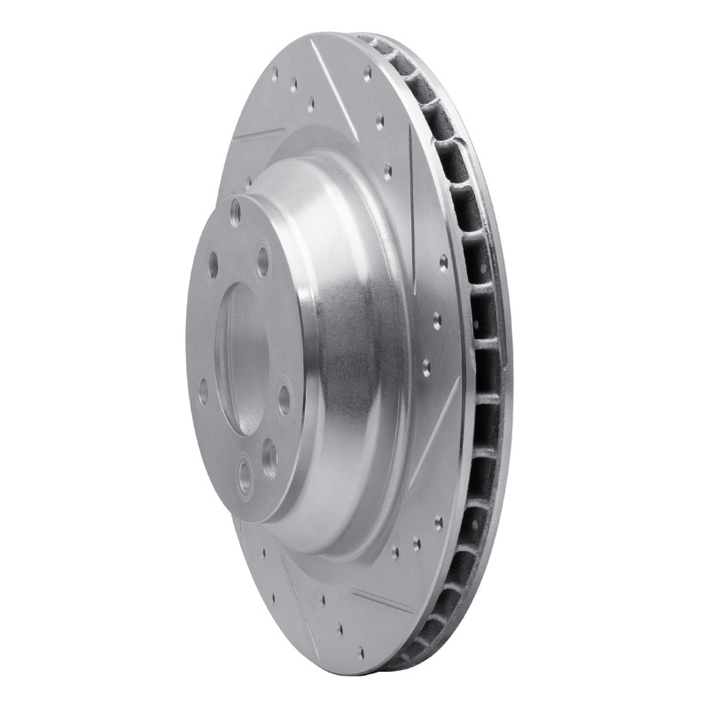 Picture of R1 05-18 Porsche CAYENNE Rear Right Drilled & Slotted Silver Brake Rotor