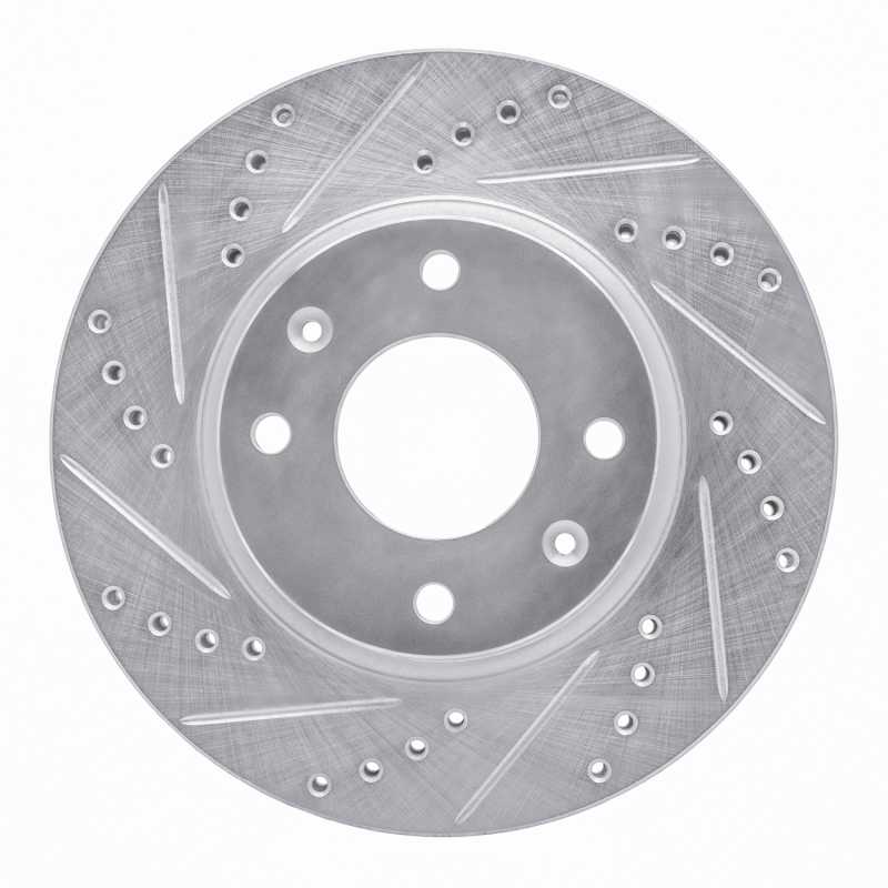 Picture of R1 02-06 Hyundai SONATA Front Left Drilled & Slotted Silver Brake Rotor