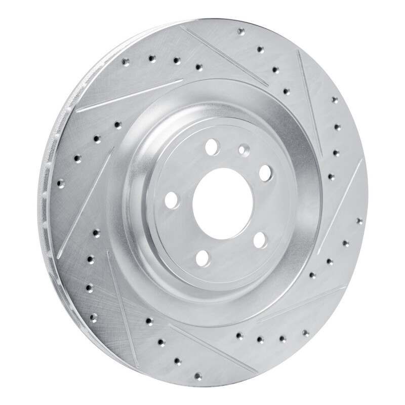 Picture of R1 15-18 Porsche Macan Rear Right Drilled & Slotted Silver Brake Rotor