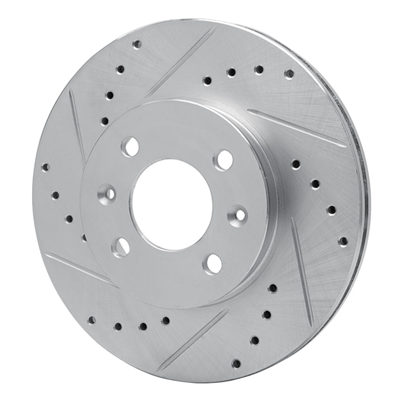 Picture of R1 06-12 Dodge Attitude (Mexico) Front Left Drilled & Slotted Silver Brake Rotor