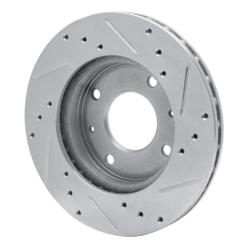 Picture of R1 89-98 Hyundai SONATA Front Left Drilled & Slotted Silver Brake Rotor