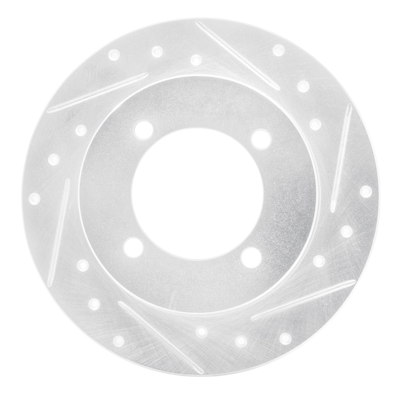 Picture of R1 94-96 Hyundai Elantra Rear Right Drilled & Slotted Silver Brake Rotor