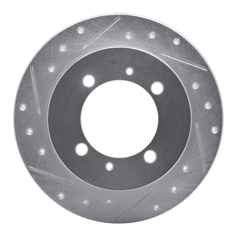 Picture of R1 94-98 Hyundai SONATA Rear Left Drilled & Slotted Silver Brake Rotor