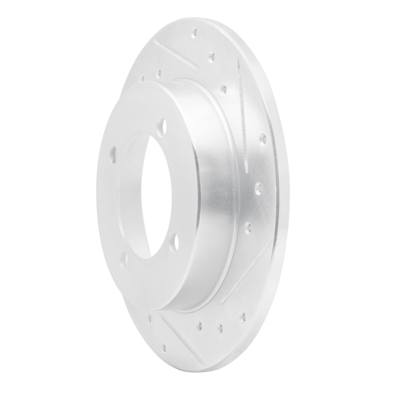 Picture of R1 94-96 Hyundai Elantra Rear Right Drilled & Slotted Silver Brake Rotor