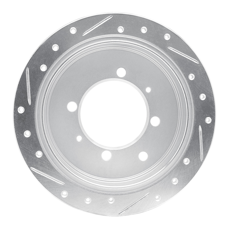 Picture of R1 91-93 Hyundai SONATA Rear Right Drilled & Slotted Silver Brake Rotor