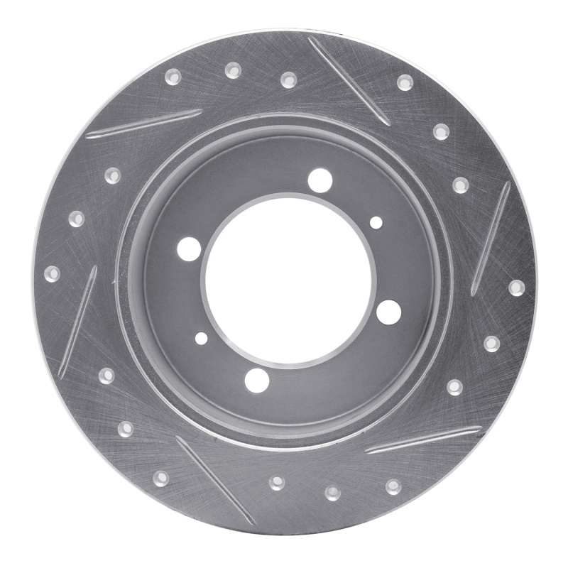 Picture of R1 94-98 Hyundai SONATA Rear Left Drilled & Slotted Silver Brake Rotor