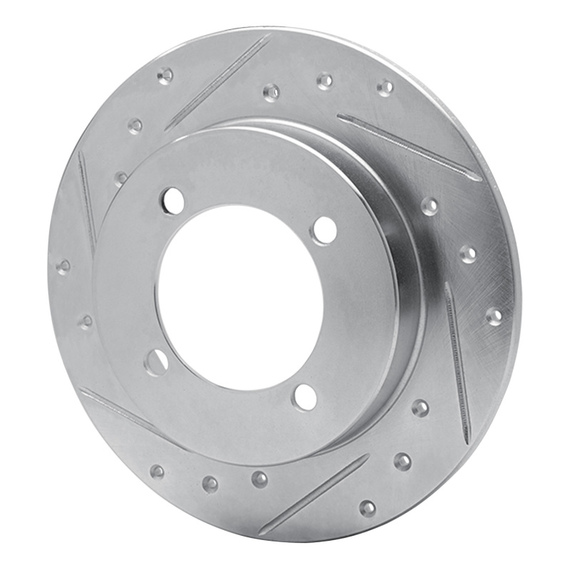 Picture of R1 94-96 Hyundai Elantra Rear Left Drilled & Slotted Silver Brake Rotor