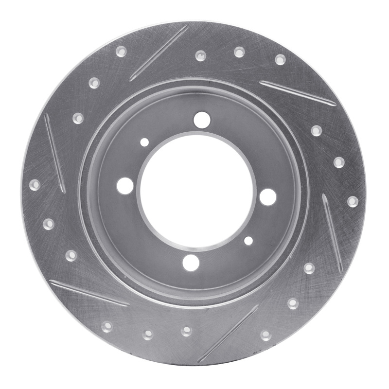 Picture of R1 94-98 Hyundai SONATA Rear Right Drilled & Slotted Silver Brake Rotor