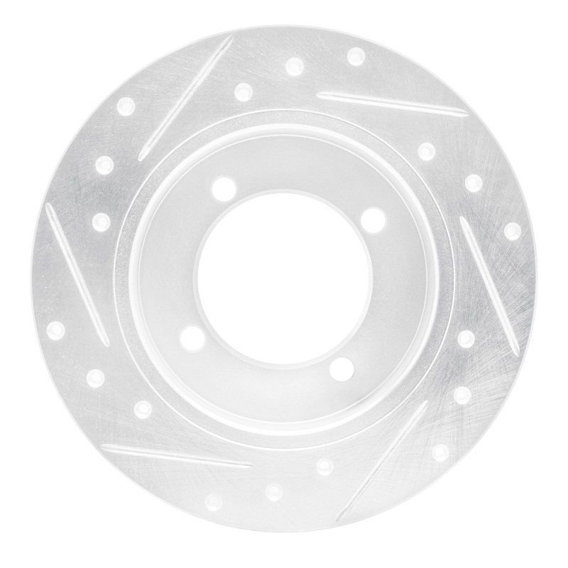 Picture of R1 94-96 Hyundai Elantra Rear Right Drilled & Slotted Silver Brake Rotor