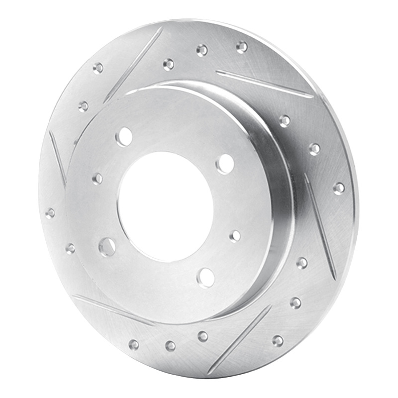 Picture of R1 97-06 Hyundai TIBURON Rear Left Drilled & Slotted Silver Brake Rotor