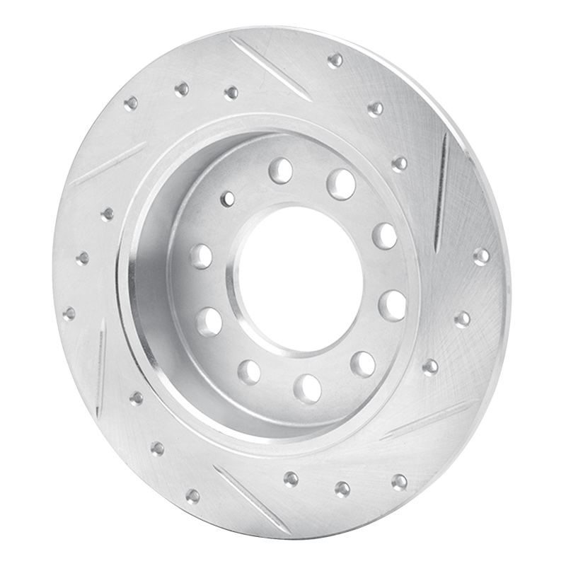 Picture of R1 03-08 Hyundai TIBURON Rear Left Drilled & Slotted Silver Brake Rotor
