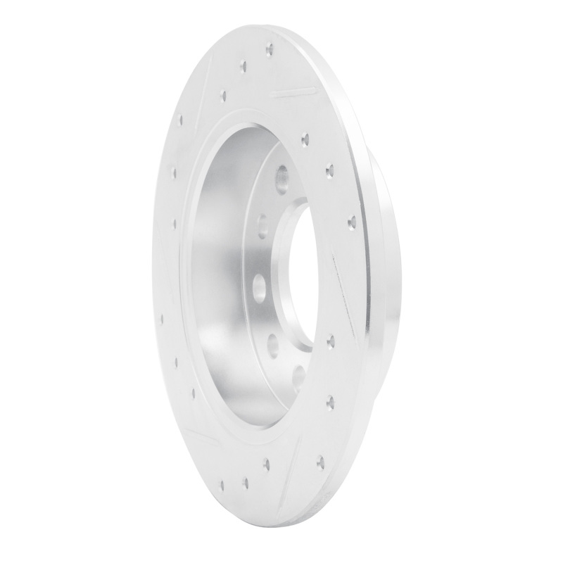 Picture of R1 03-08 Hyundai TIBURON Rear Right Drilled & Slotted Silver Brake Rotor