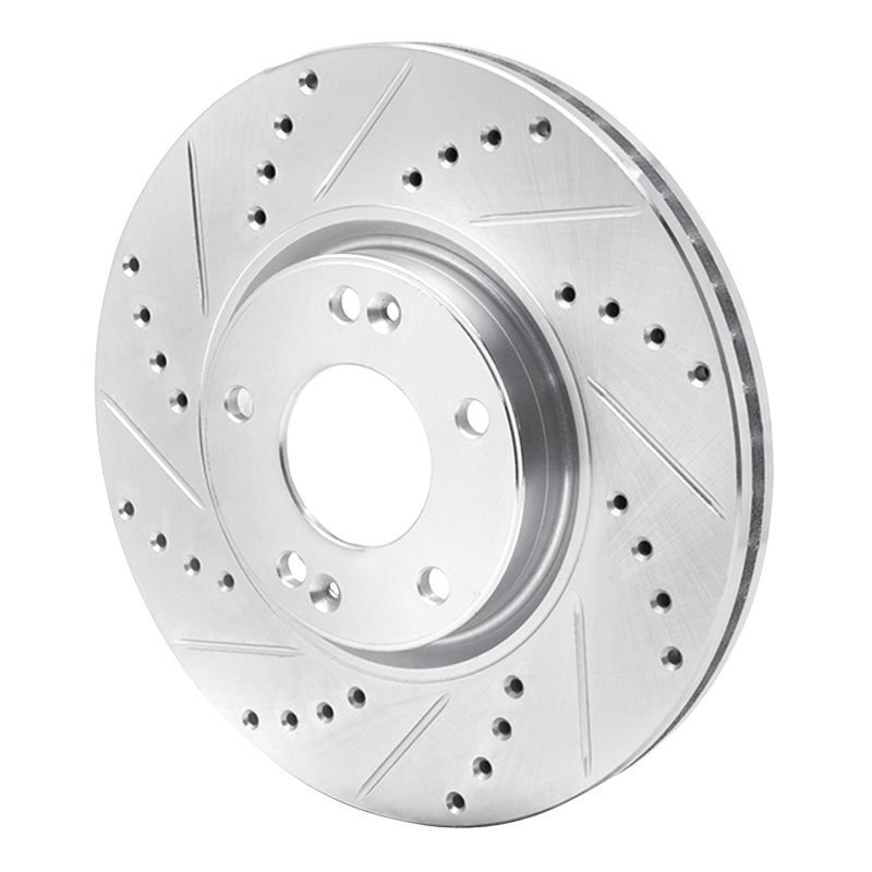Picture of R1 04-11 Hyundai AZERA Front Left Drilled & Slotted Silver Brake Rotor