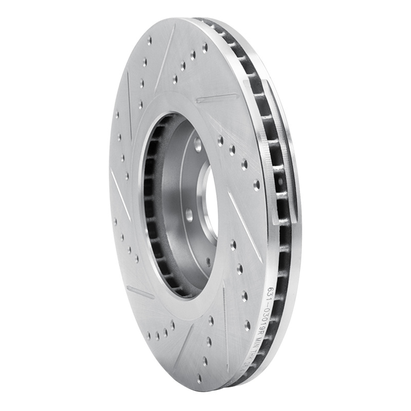 Picture of R1 04-11 Hyundai AZERA Front Right Drilled & Slotted Silver Brake Rotor