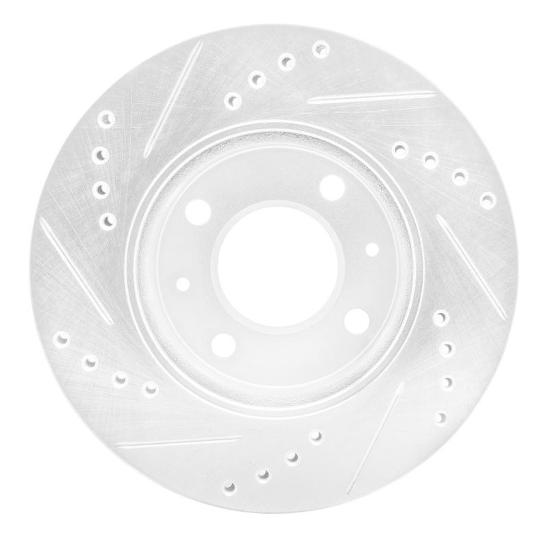 Picture of R1 03-06 Dodge Verna (Mexico) Front Right Drilled & Slotted Silver Brake Rotor
