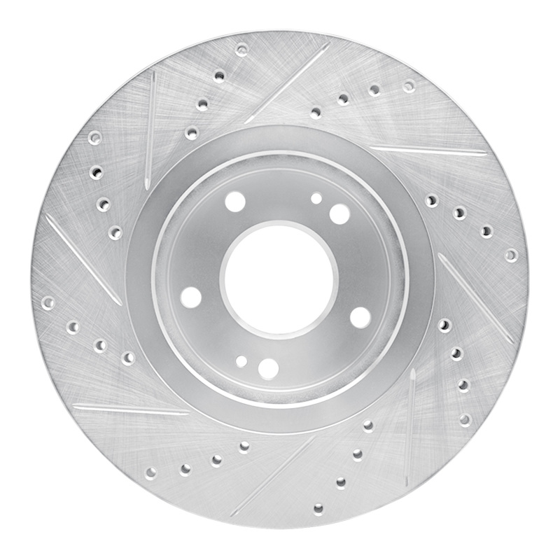 Picture of R1 04-11 Hyundai AZERA Front Right Drilled & Slotted Silver Brake Rotor