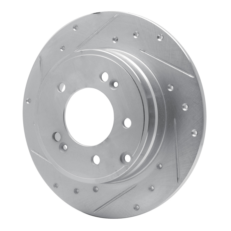 Picture of R1 05-20 Hyundai TUCSON Rear Left Drilled & Slotted Silver Brake Rotor