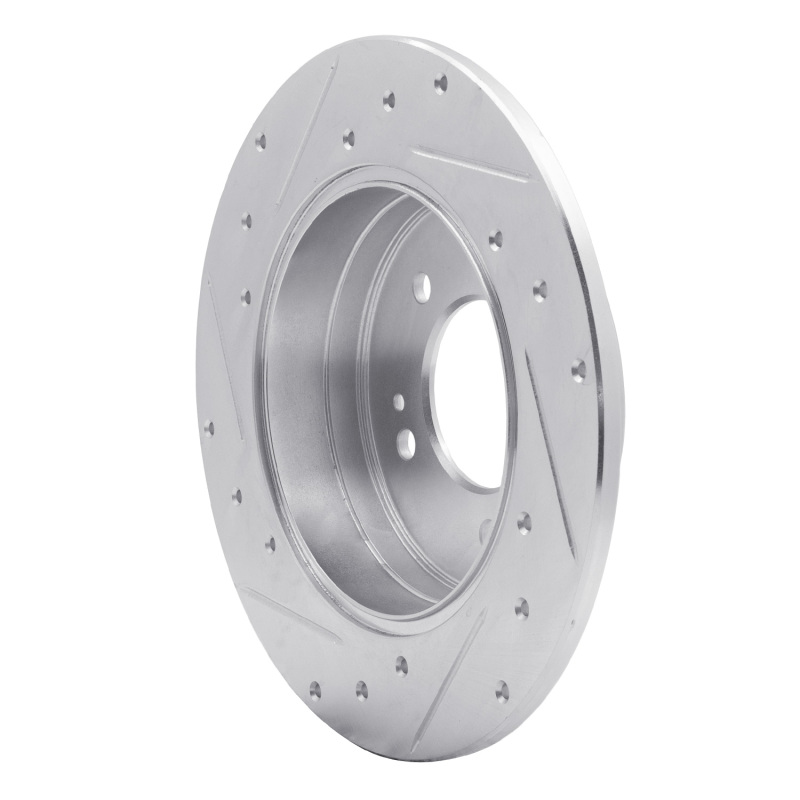 Picture of R1 05-20 Hyundai TUCSON Rear Right Drilled & Slotted Silver Brake Rotor