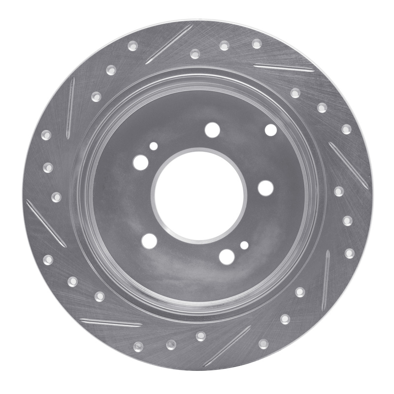 Picture of R1 06-09 Hyundai AZERA Rear Right Drilled & Slotted Silver Brake Rotor