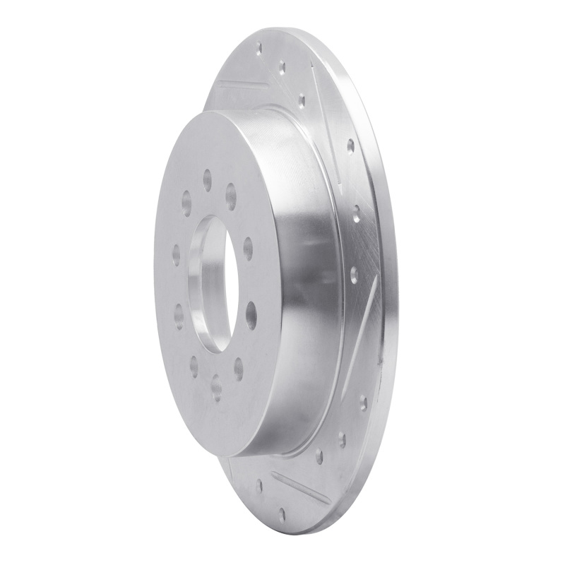 Picture of R1 07-08 Hyundai TIBURON Rear Right Drilled & Slotted Silver Brake Rotor